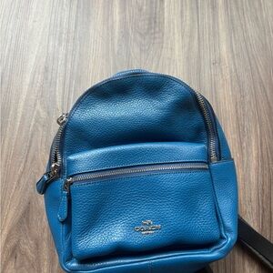 Coach Teal Leather Backpack